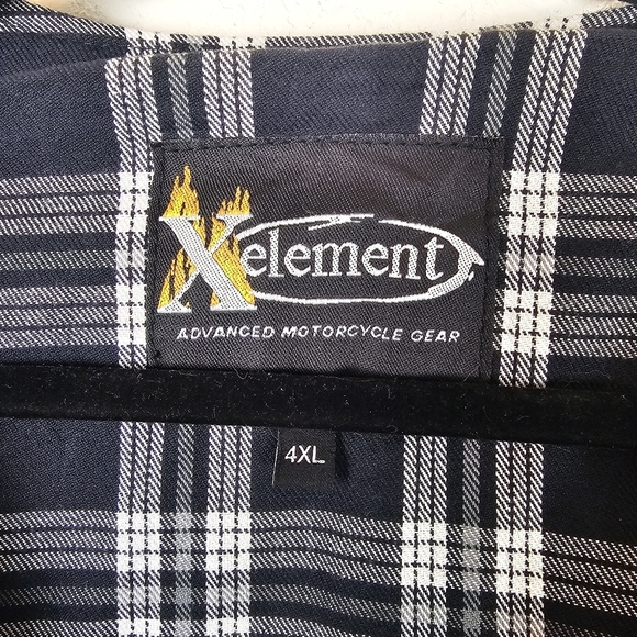 Xelement Unisex Black Leather Motorcycle Vest 4XL Conceal Carry Flannel Lined - Picture 6 of 16